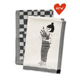 TEA TOWEL LILI FLOWERPOT (SET) HELEN B