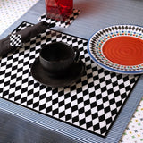 DECOR SET 2 TOVAGLIETTE RIGIDE TRASPARENTE FOULARD