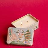 CHRISTMAS TIN LIVINGROOM PERSIMMON & CHESTNUT