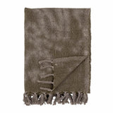 PLAID GINGER THROW GRREN WHOOL