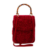 LA MILANESA SALOME' BORSA IN LANA BORDEAUX