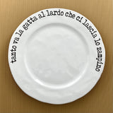 PIATTO IRREGOLARE TANTO VA LA GATTA AL LARDO CHE CI LASCIA LO ZAMPINOù