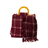 LA MILANESA ESMERALDA BORSA IN LANA CON FRANGE