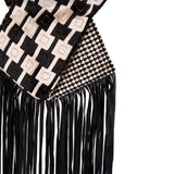 LA MILANESA MICOL BORSA INTRECCIATA BIANCO/NERO