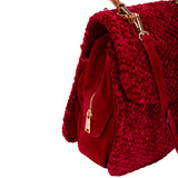 LA MILANESA SALOME' BORSA IN LANA BORDEAUX
