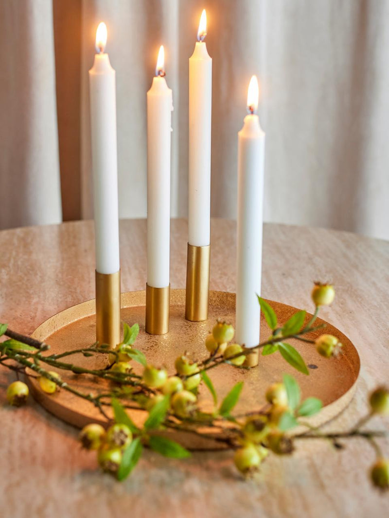 VASSOIO TONDO CON PORTA CANDELE MAGNETICO