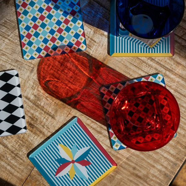 DECOR SET 6 SOTTOBICCHIERE QUADRATO FOULARD