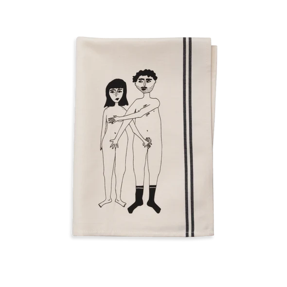 TEA TOWEL NACKED COUPLE HELEN B