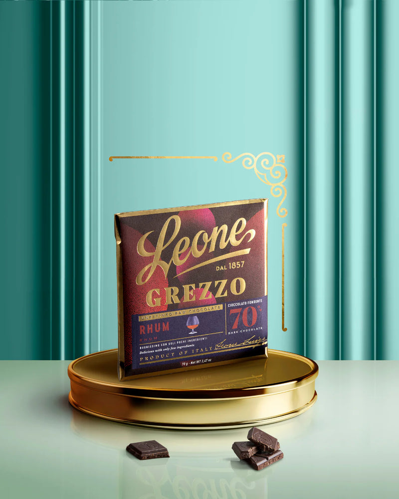 TAVOLETTA LEONE CIOCCOLATO GREZZO RHUM