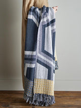PLAID ANNLI THROW GREY