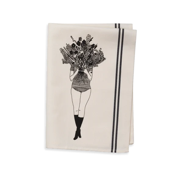 TEA TOWEL "FLOWER GIRL" HELEN B