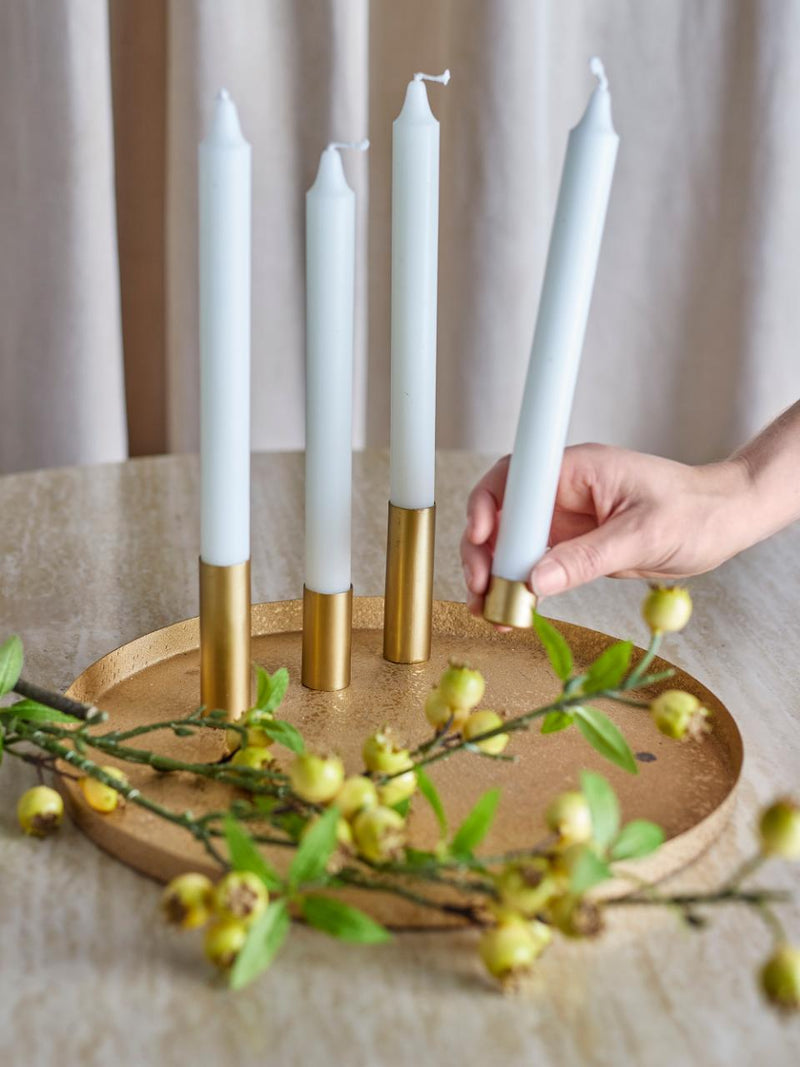 VASSOIO TONDO CON PORTA CANDELE MAGNETICO