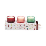 HOLIDAY RIBBEN MERCURY SET OF 3