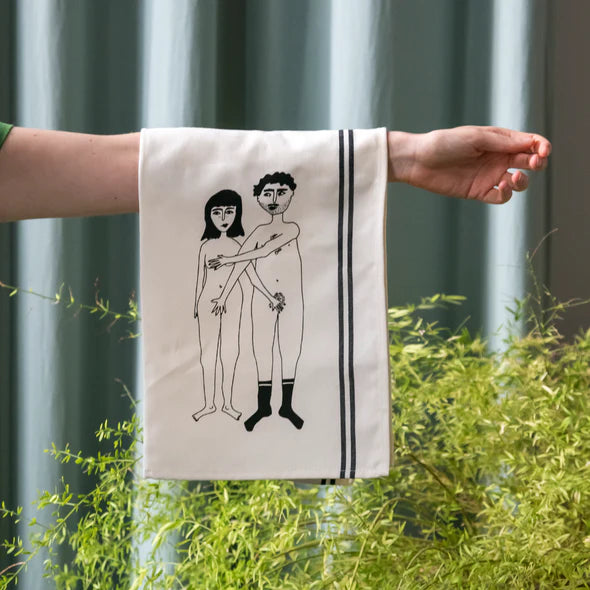 TEA TOWEL NACKED COUPLE HELEN B