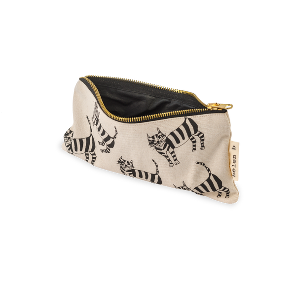PENCIL POUCH FLAT SMALL CAT HELEN B