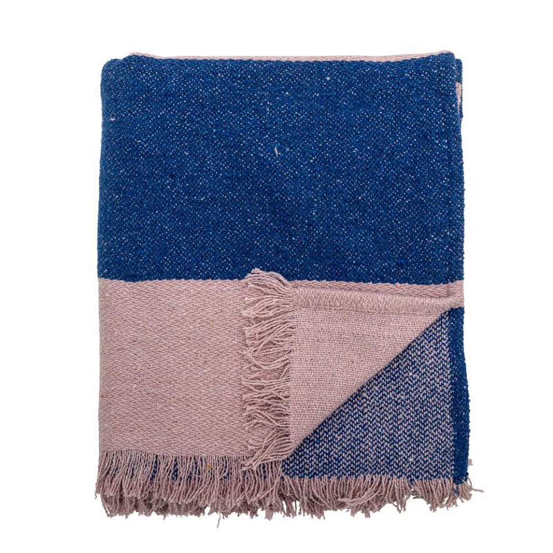 PLAID CADEO THROW BLUE