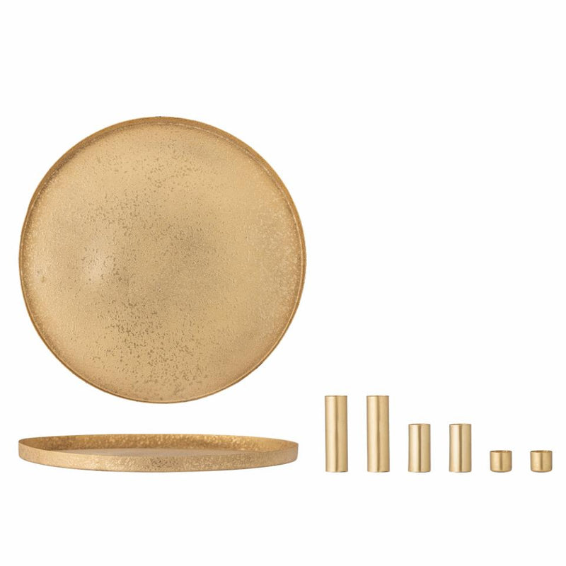 VASSOIO TONDO CON PORTA CANDELE MAGNETICO