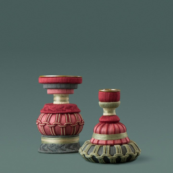 CANDELABRO ARTIGIANALE MIHO 6 IN PASSAMANERIA YOU & ME
