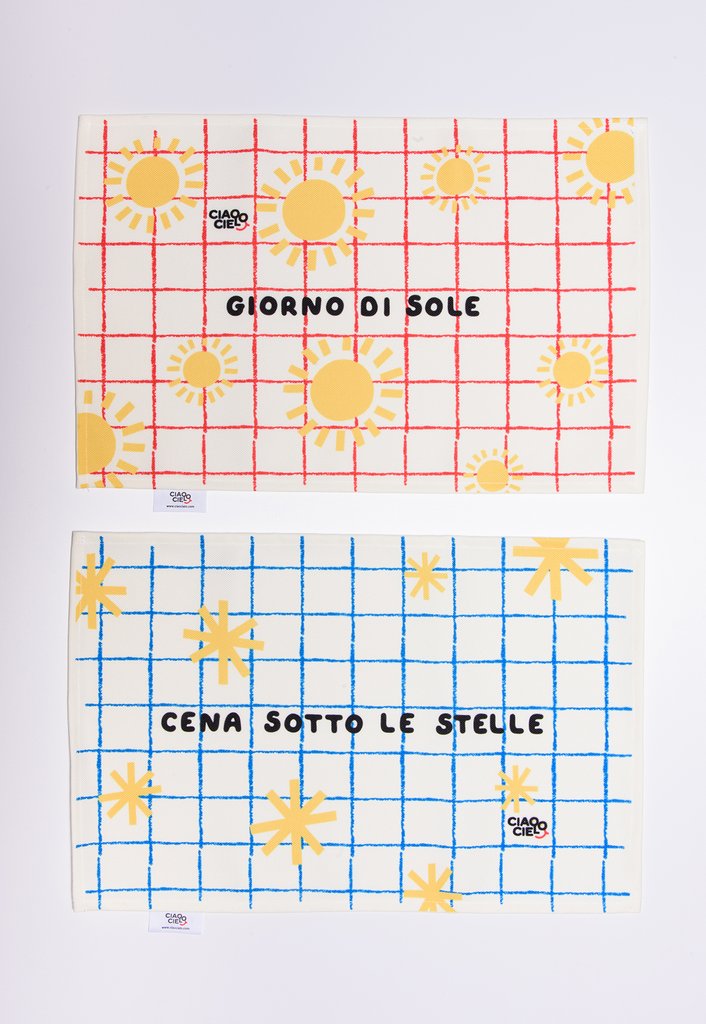 TOVAGLIETTE AMERICANE CIAOCIELO SOLE & STELLE
