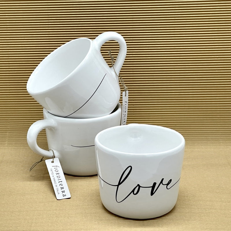 TAZZA DA COLAZIONE CALLIGRAFA LOVE