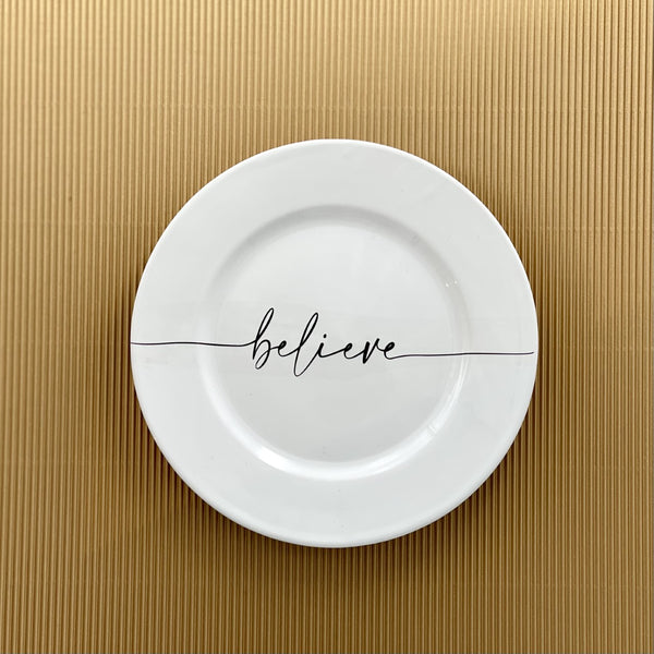 PIATTO DOLCE CALLIGRAFA BELIEVE