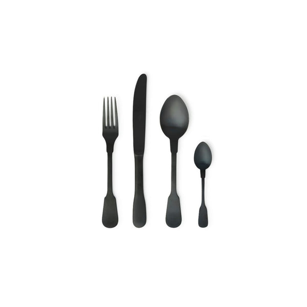 BITOSSI CLASSIC SET POSATE 24PZ NERO MAT NSG CONCEPT STORE MALCESINE