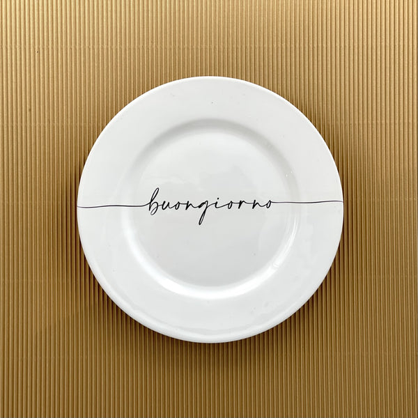 PIATTO DOLCE CALLIGRAFA BUONGIORNO