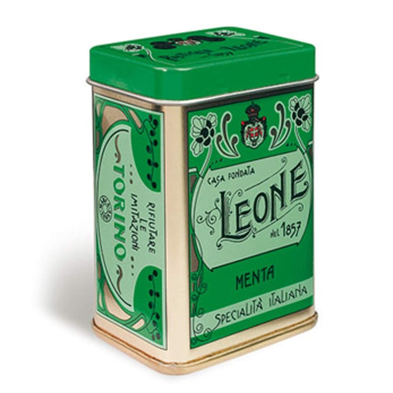 PASTIGLIE LEONE MENTA - SCATOLA IN LATTA