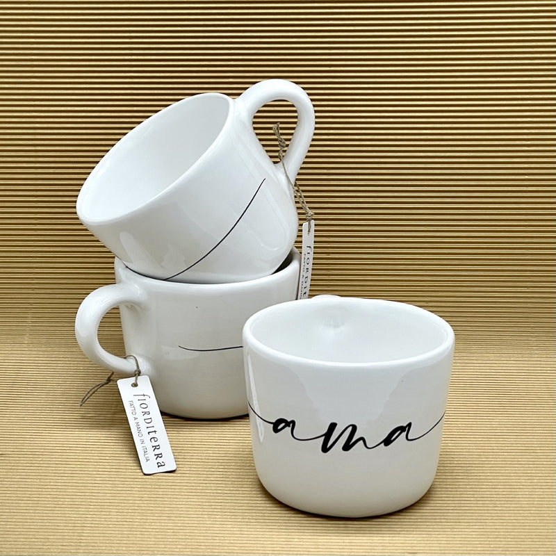 TAZZA DA COLAZIONE CALLIGRAFA AMA
