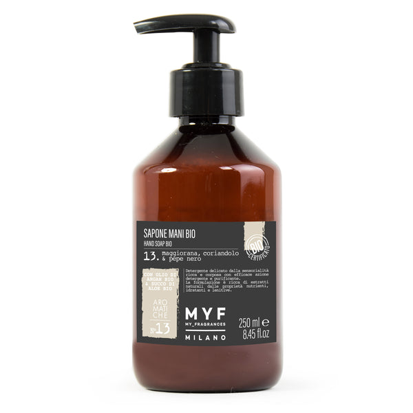 MYF SAPONE MANI BIO 250ML MAGGIORANA CORIANDOLO PEPE NERO NSG CONCEPT STORE MALCESINE