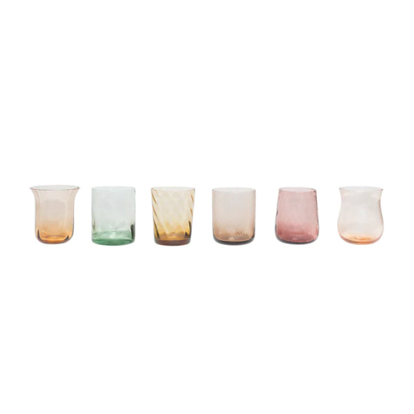 SET 6 TUMBLER BITOSSI DISEGUALE AMBRA/ROSA