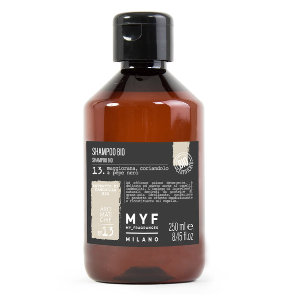 MYF SHAMPOO BIO 250ML MAGGIORANA CORIANDOLO PEPE NERO NSG CONCEPT STORE MALCESINE