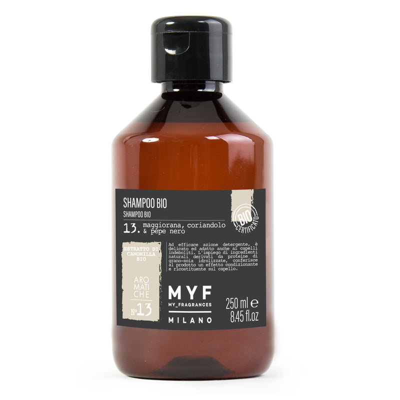 MYF SHAMPOO BIO 250ML MAGGIORANA CORIANDOLO PEPE NERO NSG CONCEPT STORE MALCESINE