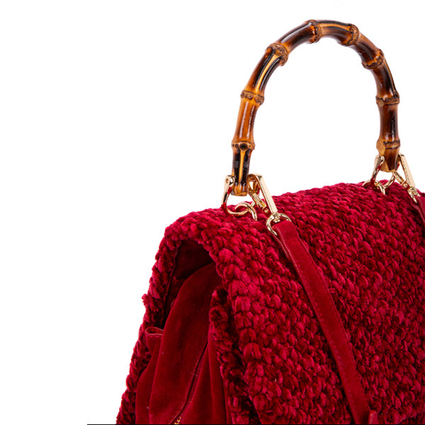 LA MILANESA SALOME' BORSA IN LANA BORDEAUX