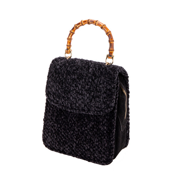 LA MILANESA SALOME' BORSA IN LANA NERA